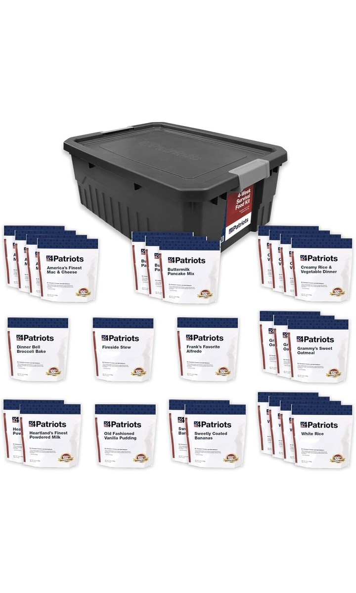 食糧補充　英語　4枚セット 4Patriots: 4-Week Emergency Food Supply Survival Kits | eBay