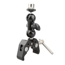 Crab Clamp & Mini Ball Head Camera Mount for Microphones Compact Design