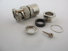 1x Amphenol Connector 9350 BNC Straight Std Clamp Plug 50  RG6 Coax Made USA