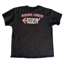 LOCAL CREW Miranda Lambert Roadside Bars & Pink Guitars Tour Roadie Shirt XL