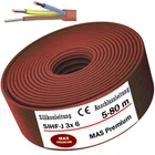 5-80m silicone cable silicone cable sauna cable SIHF-J 3x 6 flexible for devices