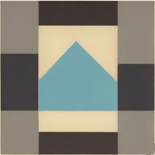 Medium Abstract Painting 2x2 ft. Post-Modernism Geometric Demrin Cubism II NEW