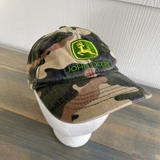 John Deere Tractor Toddler Size Infant Camo Hat Cap Elastic Strap DC2 