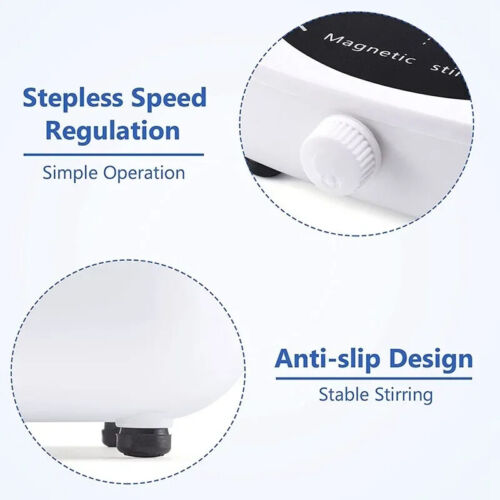 Magnetic Stirrer Mini Lab Mixer 2L 4000RPM USB Liquid Mixing Plate with Stir Bar - Picture 6 of 6