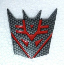 New Carbon Fiber Transformers Decepticon Emblem Badge Decal Trunk Sticker New Carbon Fiber Transformers Decepticon Emblem Badge Decal Trunk Sticker