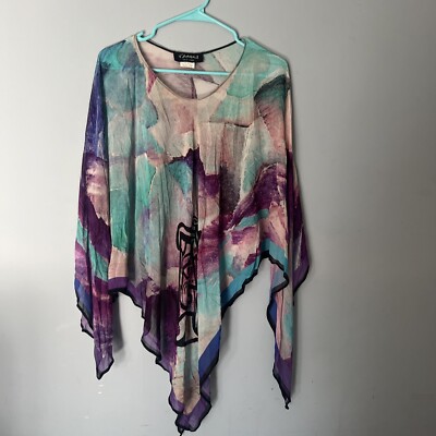Dilemma New York Women s Silk Monet Inspired Cover Up Multicolor One Size