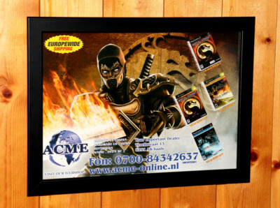 Mortal Kombat Deception Rare Small Poster / Vintage Ad Page Framed PS2 Xbox 