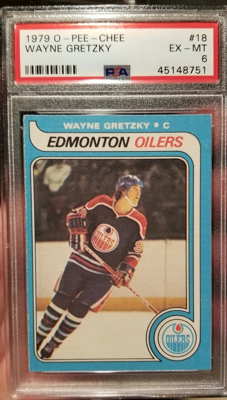 1979 O-Pee-Chee OPC Hockey #18 Wayne Gretzky RC Rookie HOF PSA 6 Oilers