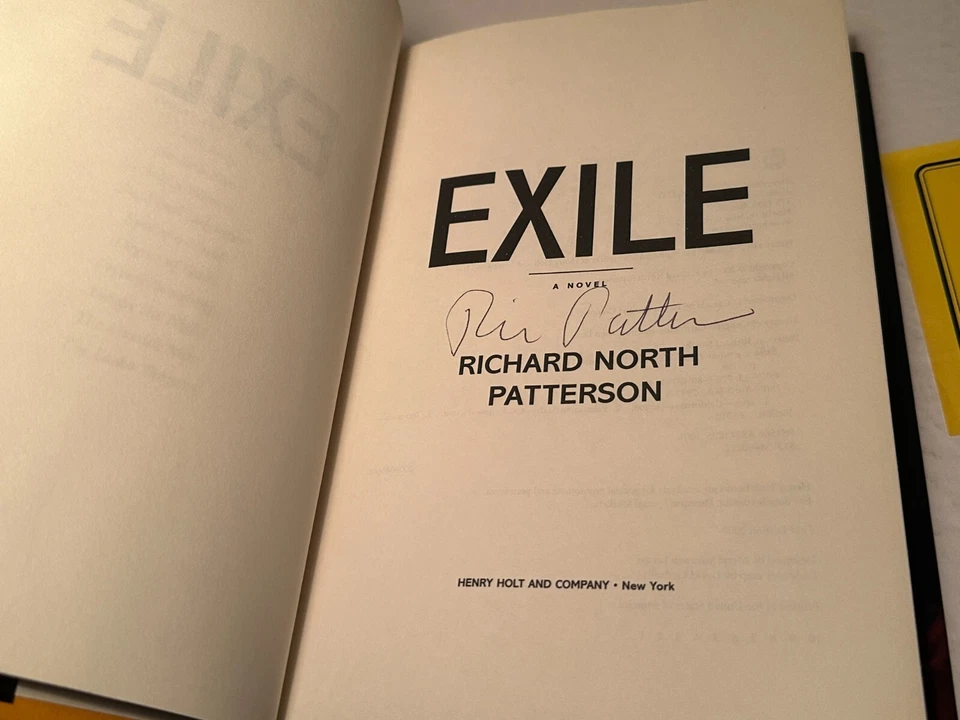 EXILE Richard North Patterson signed copy 1st Edition HC DJ terrorist thriller Foto 2 de 4