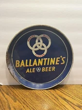 Vintage 1950s Ballentine’s Ale And Beer Serving Metal Tray 12” 
