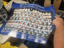 Dallas Cowboys 2 sided poster 1989 Team & Ring of Honor 18x24 KRLD