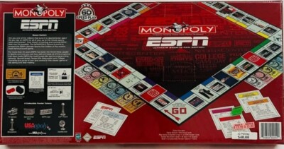 Vintage Monopoly ESPN Ultimate Sports Fan Edition Board Game