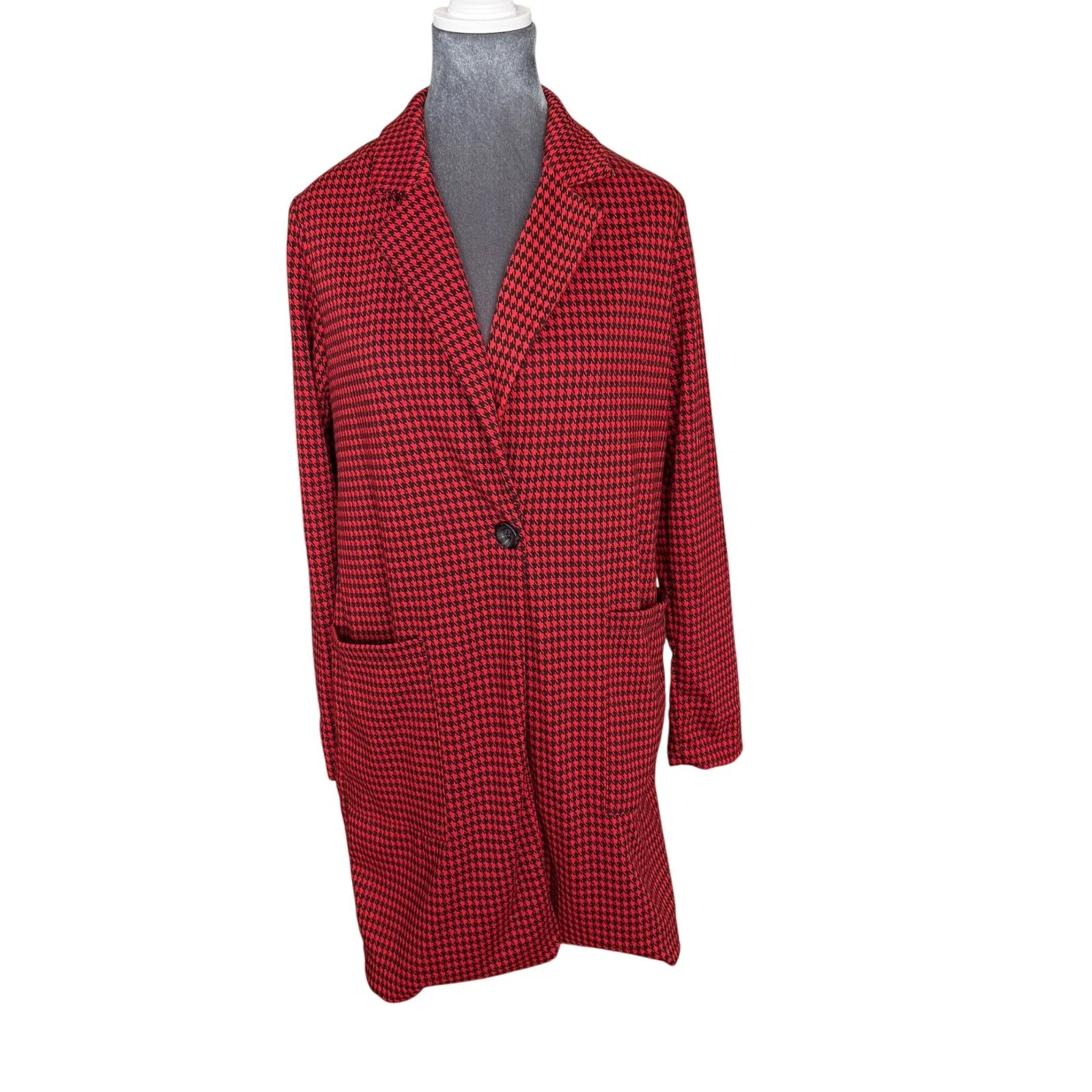VETEMENTS Philosophy Republic Abbigliamento Giacca Blazer Rosso e Nero Piede di Poule S P