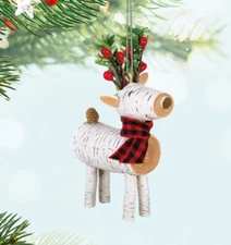 Hallmark Keepsake Ornament BIRCH REINDEER 2024 SOLD OUT Holly Sprig Antlers CUTE