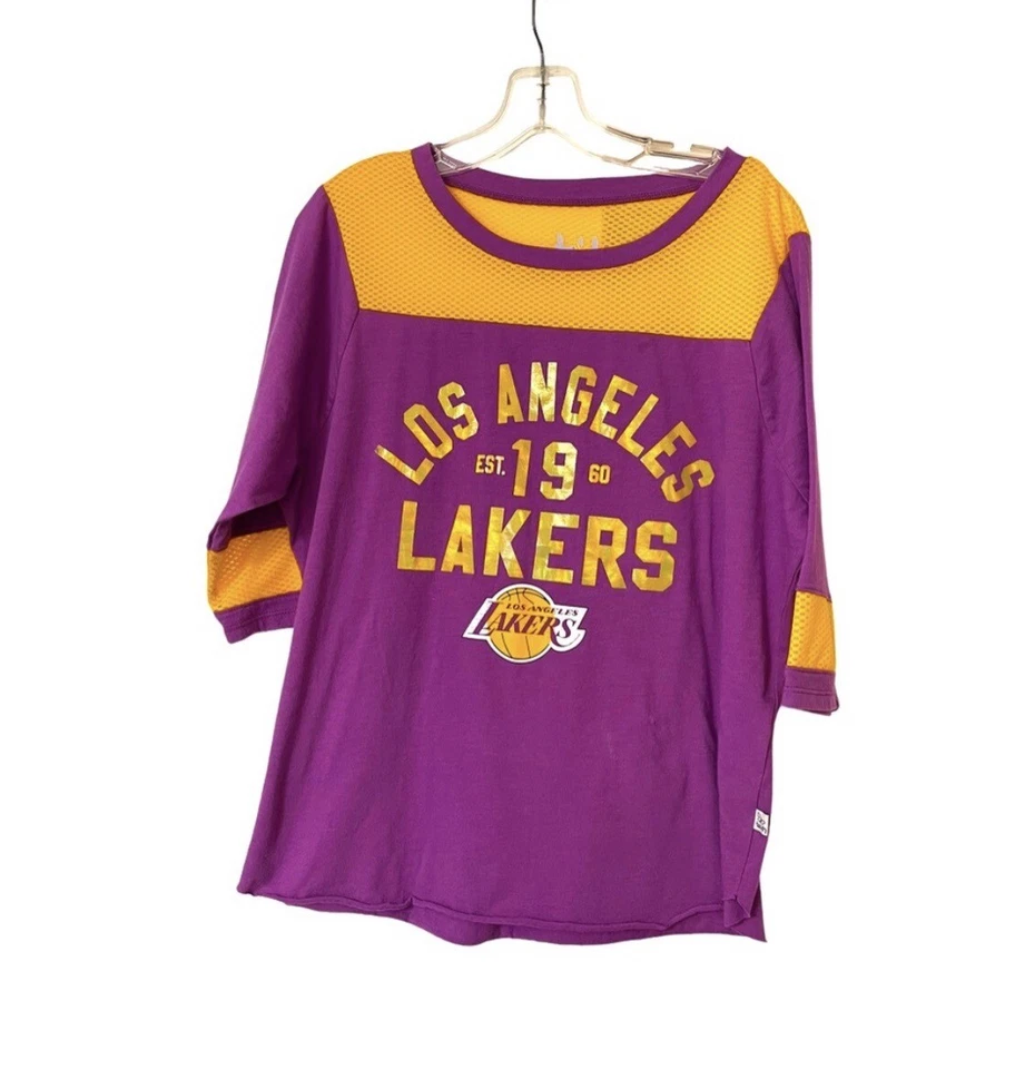 Touch By Alyssa Milano LA Lakers Women's Purple & Gold Jersey Size XL - Image 2 of 4