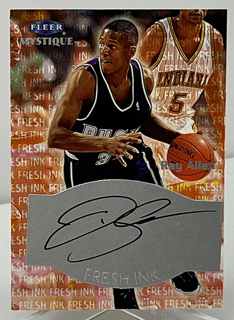 RARE~ RAY ALLEN 1999-00 MYSTIQUE FRESH INK AUTO! HOF AUTOGRAPH 