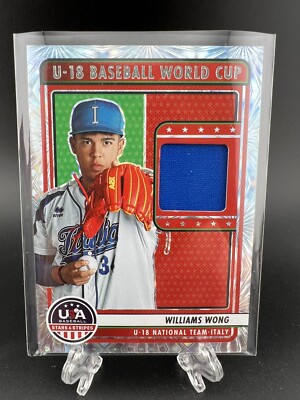 2023 USA Baseball Stars & Stripes Williams Wong Relic Card #U18-WW FIREWORKS