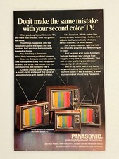 Vintage Panasonic Television Print Ad “Don’t Make the Same Mistake” Color TV