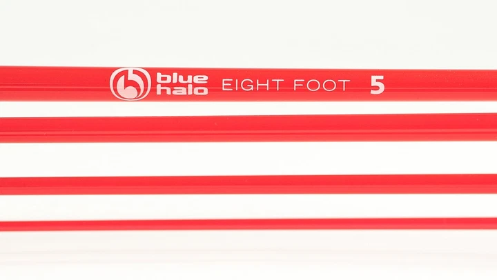 Blue Halo 5wt 8 pies 4 piezas rojo arándano retro flexible 3 vidrio mosca en blanco - no es una varilla Foto 2 de 4