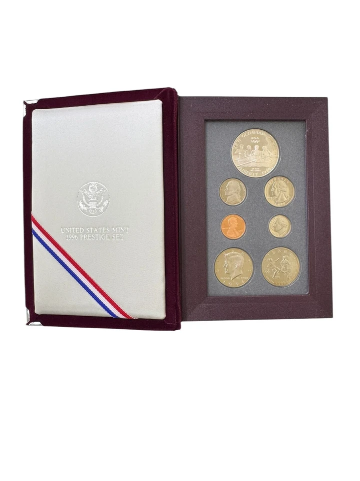 1996 Prestige Proof Set Atlanta Olympics Commemorative Coin US Mint OGP Box COA - Image 3 of 4