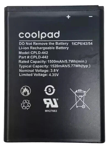 New Original Coolpad CPLD-442 Battery for Coolpad Belleza CP3321AT