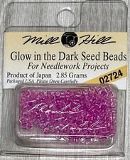 Mill Hill Glass Beads - Color 02724 Pink Glow In The Dark 11/0 Size - 2.85 Gram