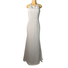 Jenny Yoo Collection High Neck Sleeveless Gown Long Dress Gray Size 10