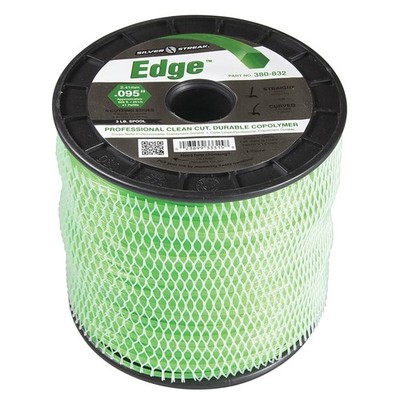 OEM Grade Trimmer Line Edge 0.095 In Hex Green 3 Lb Spool 825 Ft String Lawn