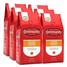 Community Coffee Golden Caramel Flavored 72 Ounces, 12 Ounce (Pack of 6) 