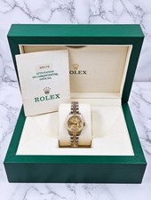 26mm Rolex Datejust 69173 in Steel and Gold with Champagne Diamond Dial, Papers