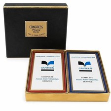 Congress Playing Cards Cel-U-Tone Finish Canteen Corp Vintage Sealed Double Deck