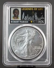 2022 $1 American Silver Eagle PCGS MS70 PSA AUTO Legends of Life Robert Parish