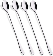 9-Inch Long Handle Iced Tea Spoon, Coffee Spoon, Ice Cream Spoons, Stainless Ste