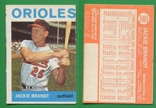 1964 Topps Baseball ~~~ JACKIE BRANDT ~~~ No. 399 ~~~ FREE S/H ~~