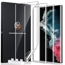 LK 3 Pack for Samsung Galaxy S22 Ultra Screen Protector Not 3, Transparent