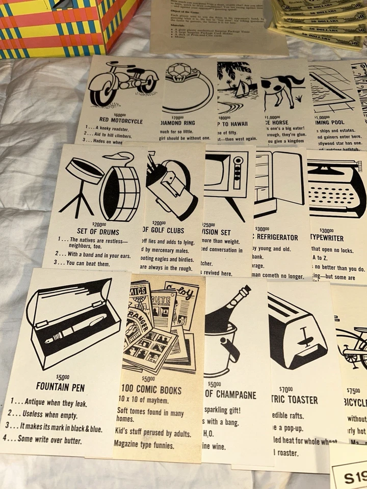 1961 Your Surprise Package Juego de Mesa Vintage, Game Show Juego de Mesa de Ideal Foto 4 de 4