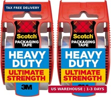 Scotch Heavy Duty Packaging Tape, 2 Inches x 800 Inches, Clear - 2 Count