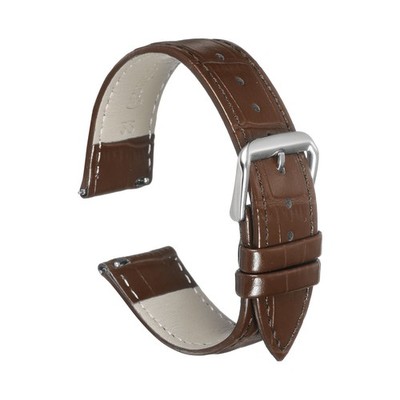 Echtleder Uhrenarmband 22mm Schnellverschluss für braunes Band