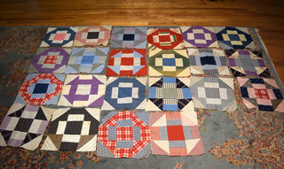 Lot of 22 Vintage Quilt Blocks Roughly 12" x 12"