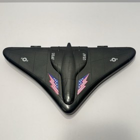 1989 Micro Machines Black Grey Stealth Bomber Carring Case w/ 19 Aircraft Toys