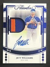 2023 Panini Flawless Draft Signatures Jett Williams Game Used Patch Auto /15 RC