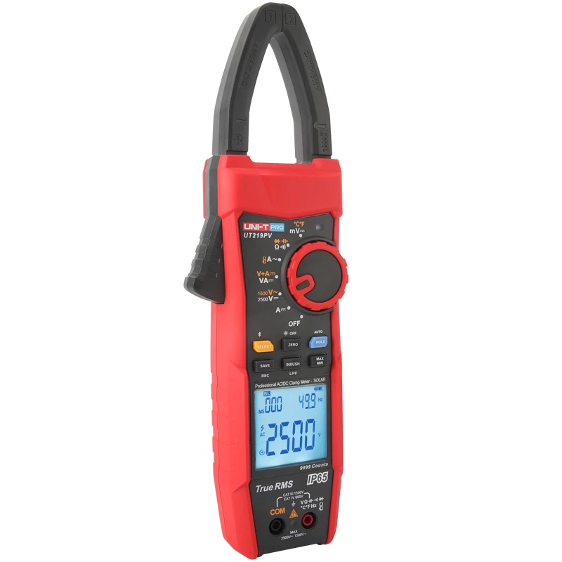UNI-T UT219PV Bluetooth TRMS AC/DC Clamp Multimeter Digital Power Meter-Dual LCD - Image 3 of 4