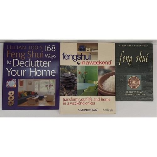 Lot of 3 Feng Shui Books Home Transformation Design Spiritual Declutter Set