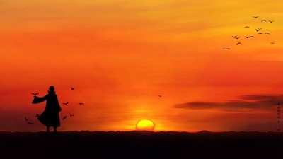 Anime Naruto Shippuden Uchiha Itachi Sunset Silhouette 11x17 Poster