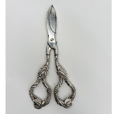 Antique Victorian Grape Scissors  Silverplate Grapevine Handles  c. 1880  1900