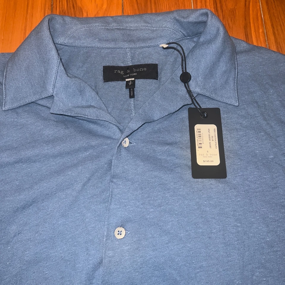 Rag and Bone Knit Avery Shirt in Blue (Size Small) $195 MSRP - Image 4 of 4