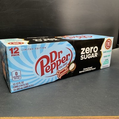 Limited Edition Dr. Pepper Creamy Coconut Zero Sugar 12-Pack cans EXP 10/28/2025