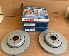 Image of For BMW 5 6 Series E60 E61 Rear Vented Brake Discs Pair 6763827 Bosch 0986479729