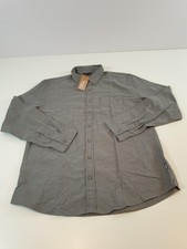 Eddie Bauer Men's Charcoal Field Flannel Button-Down Shirt XL Tall NWT