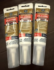 3 GE Advanced Silicone Kitchen  Bath Sealant 2X White  1X CLEAR 2.8 fl oz Tube